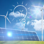 image showing solar panels and windmills