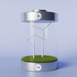 Image showing a battery with windmills inside - rhinobay energy